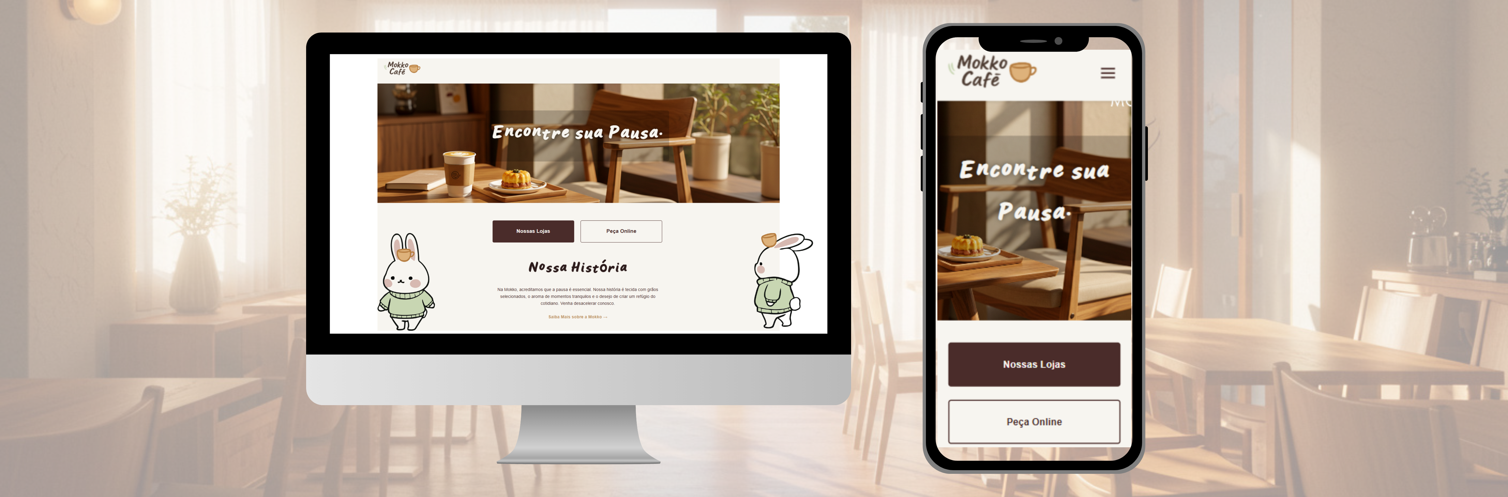 Mockup final da Home Page.